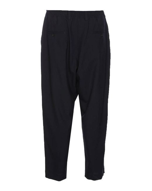 Marni Blue Pants Buttons Elasticized On Waist for men