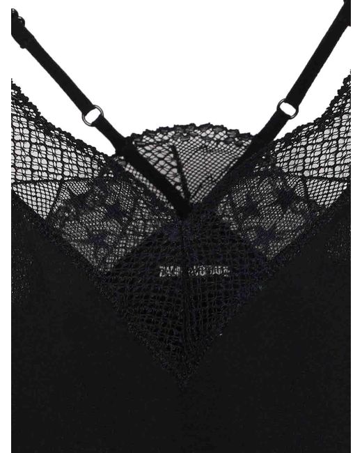 Zadig & Voltaire Black Christy Cdc Tank Top