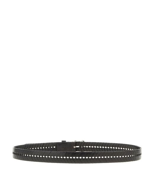 Lemaire White Braided Belt for men