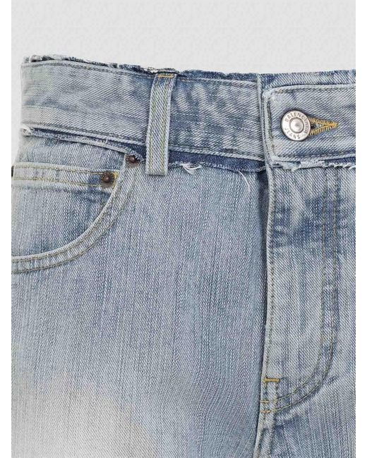 Balenciaga Blue Low Waist Pants