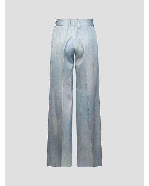 Ermanno Scervino Blue Printed Trousers