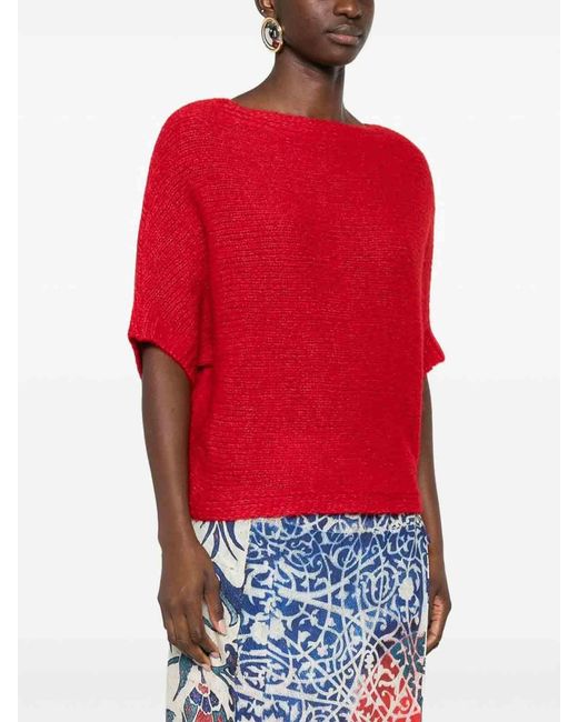TALKING WALLS Red Wool Sweater