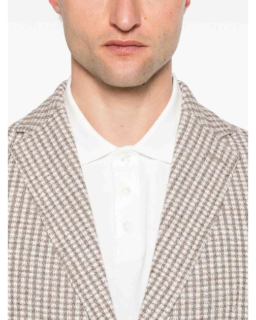 Circolo 1901 Gray Cotton And Linen Blend Jacket for men