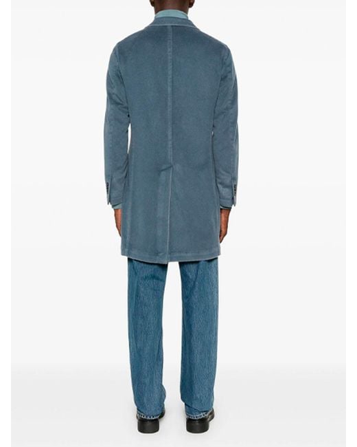 L.b.m. 1911 Blue Wool&Cashmere Coat for men
