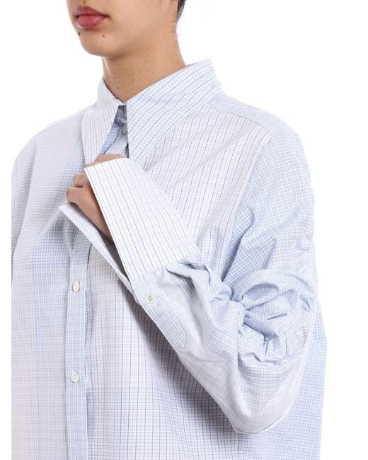 Stella McCartney Blue Thandie Ovesized Cotton Shirt