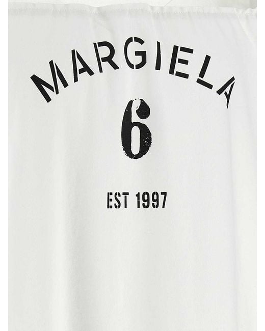 MM6 by Maison Margiela White Tulle Insert T-Shirt