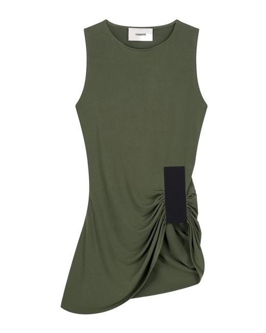 Coperni Green Taped Suspended Draped Top