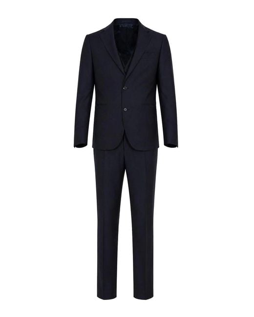 Paolo Tonali Blue Single-Breasted Suit for men