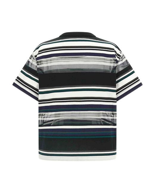 Sacai Black Organza Insert T-Shirt