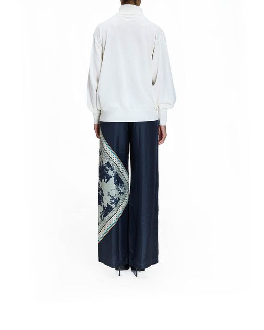 Genny White Cashmere Collar Sweater