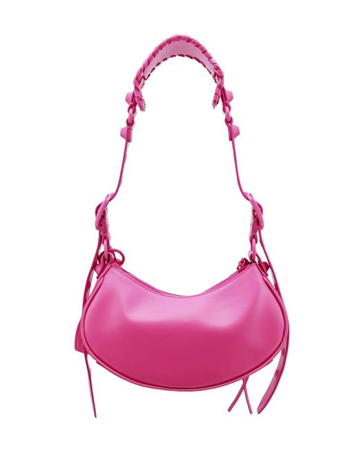 Balenciaga Pink Leather Bag Ton Sur Ton Metal Detail