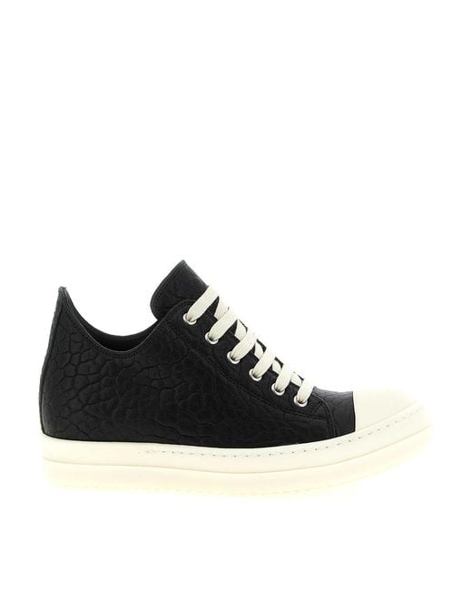Rick Owens Black Low Sneaks' Sneakers