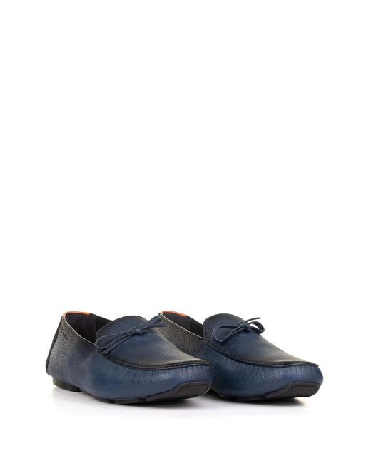 Santoni Blue Loafers for men