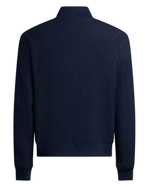 Etro Blue Bomber Jacket With Pegasus Embroidery for men