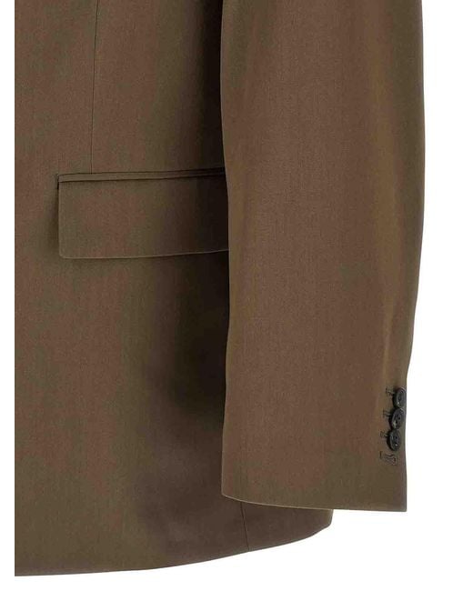 Ssstein Green Double-Breasted Blazer for men