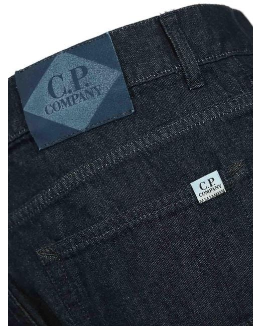 C P Company Blue 3/1 Twill Jeans for men