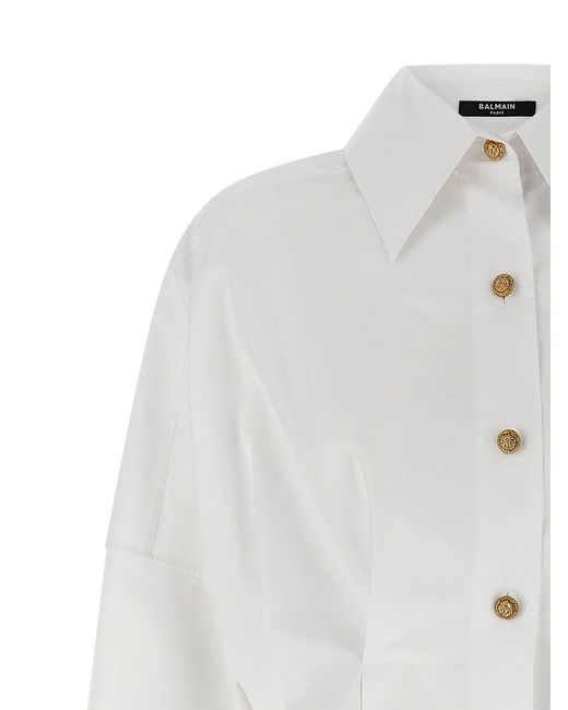 Balmain White Chemisier Dress