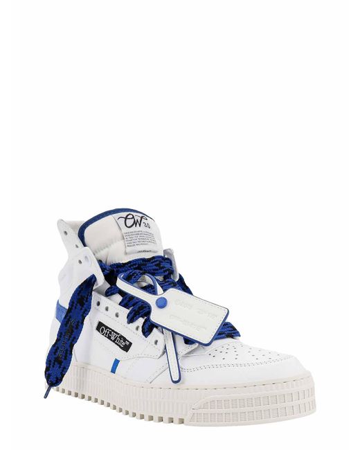 Off-White c/o Virgil Abloh Blue Leather Sneakers With Iconic Zip-tie for men