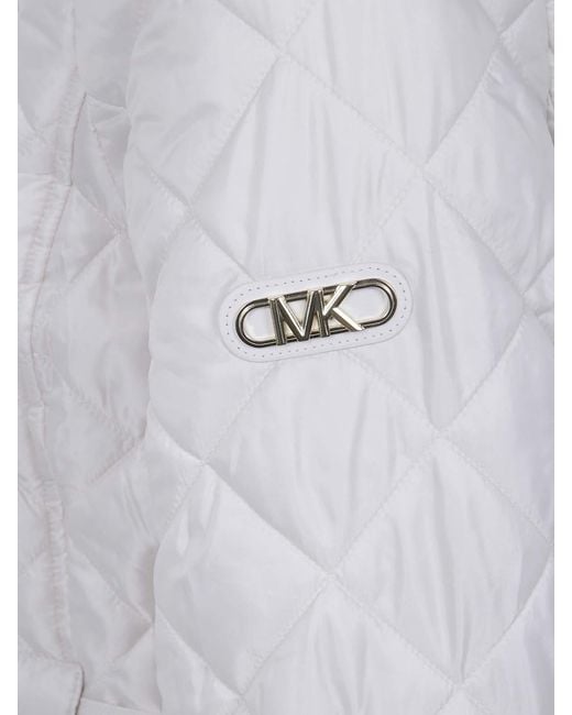 Michael Kors Gray Eco Belted Puffer Jacket