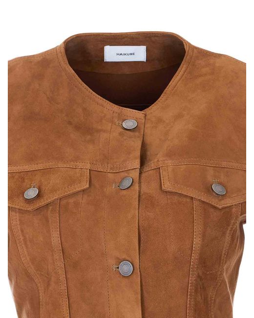 Haikure Brown Suede Jacket