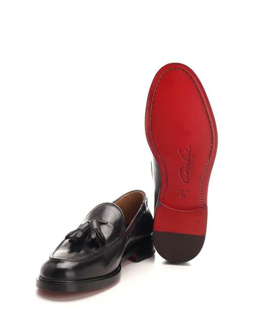 Corvari Black Moccasin With Tassels for men