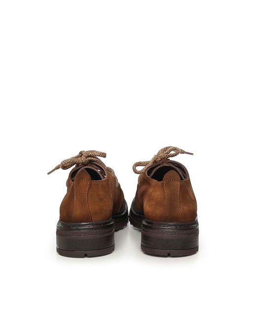 Giuliano Galiano Brown Jean Suede Lace-Up Shoe for men
