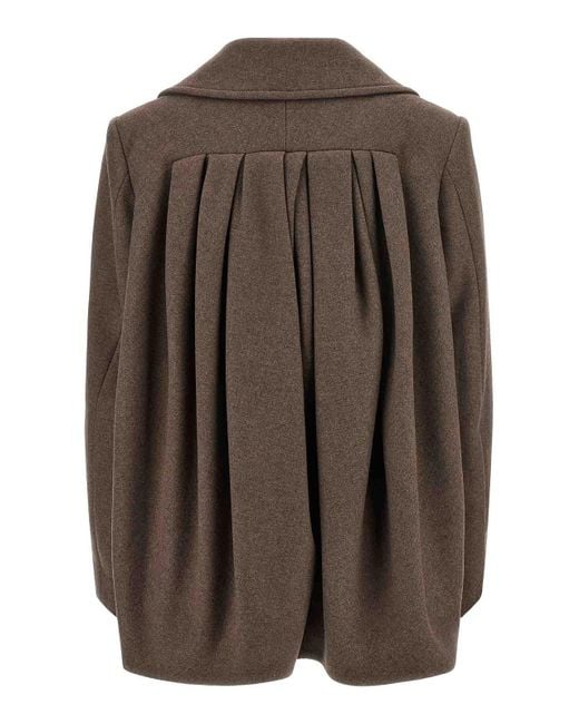 Dries Van Noten Brown Vafel Coat