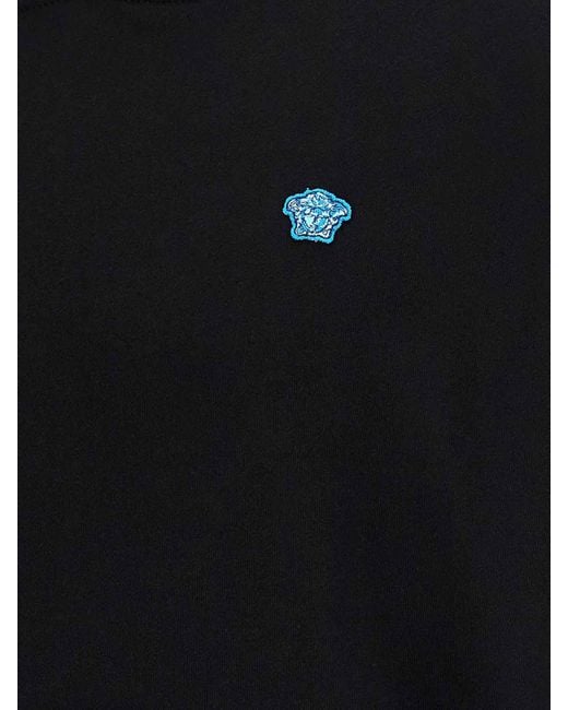 Versace Blue Patch Hoodie for men