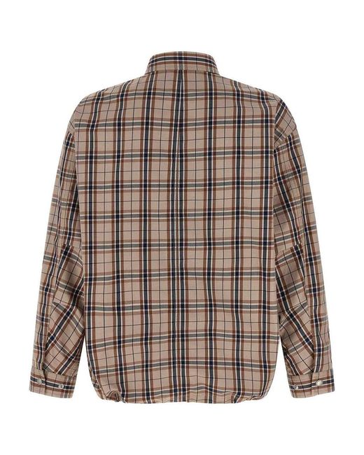 Comme Des Garcons Hommes Plus Brown Check Overshirt for men