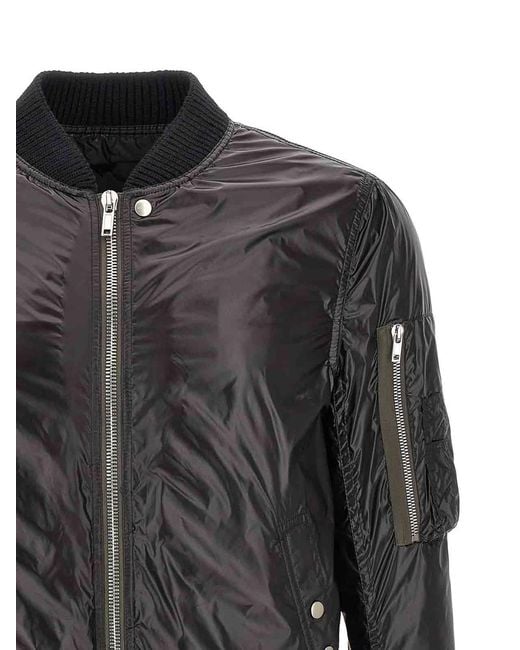 Rick Owens Black 'classic Flight' Bomber Jacket for men