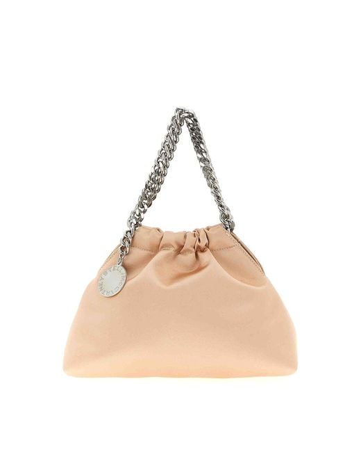 Stella McCartney Natural Falabella Mini Drawstring Crossbody Bag