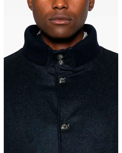 Barba Napoli Blue Bomber Jacket for men