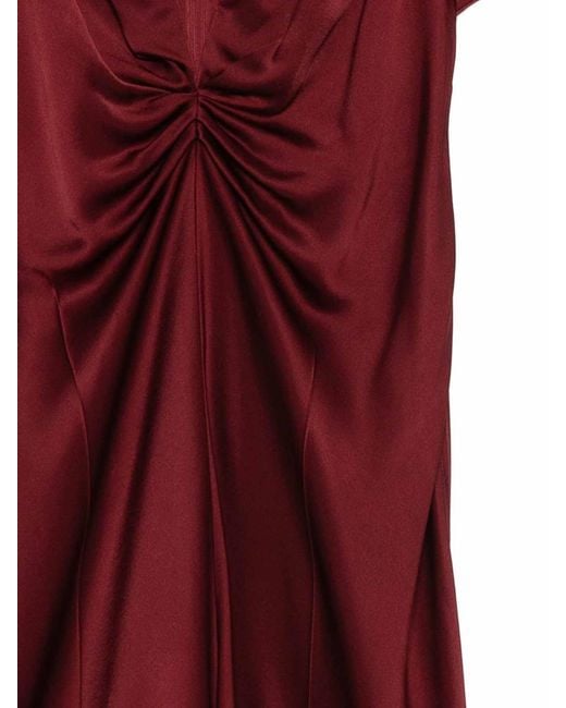 Victoria Beckham Red Midi Dresses