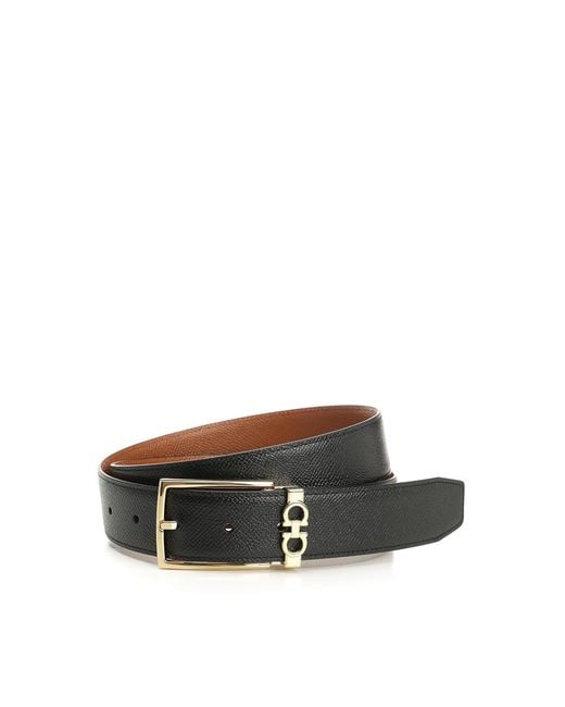 Ferragamo White Reversible And Adjustable Belt for men