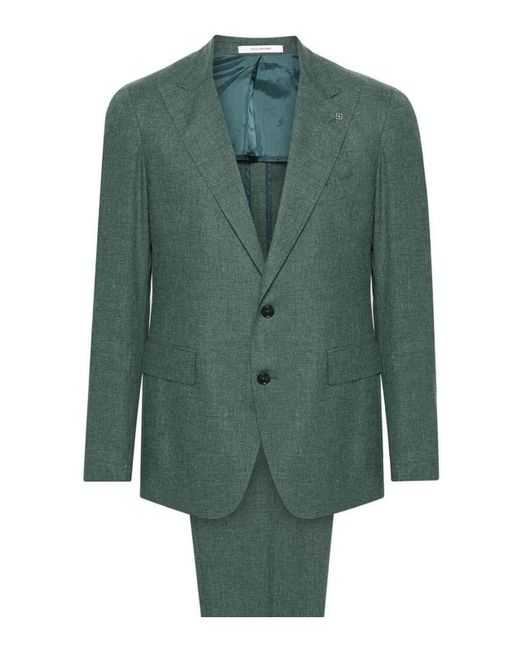 Tagliatore Green Wool Suit for men