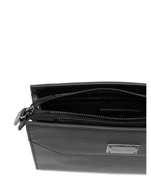 Emporio Armani Black Crossbody Bag for men
