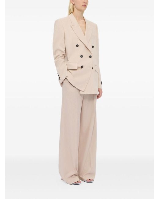 MSGM White Wide Leg Trousers