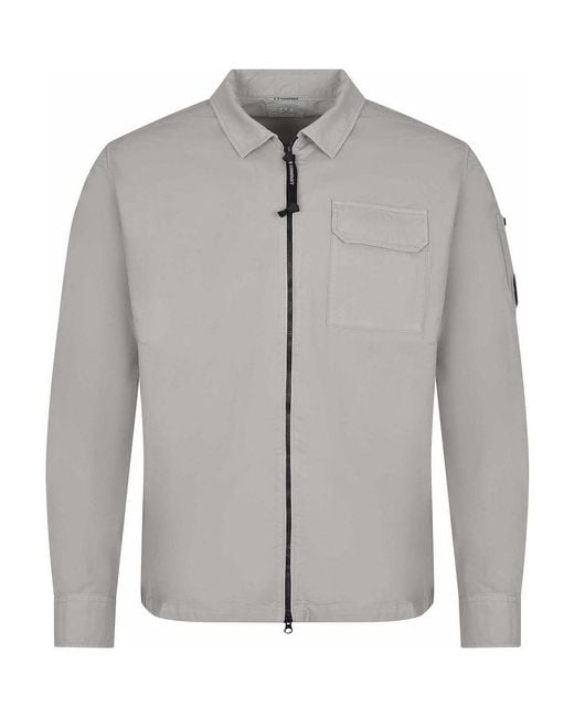 C P Company Gray Shirt Made Of Cotton for men