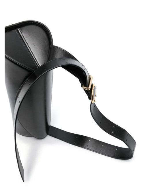Jil Sander Black Cannolo Large Leather Shoulder Bag