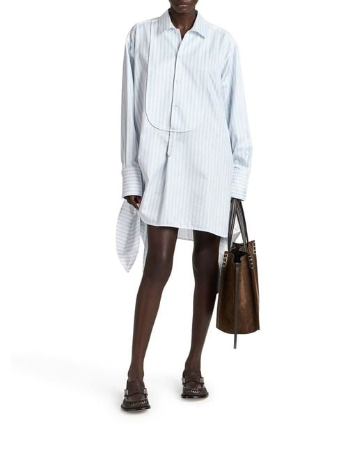 J.W. Anderson White J.W.Anderson Side Knot Shirt Dress