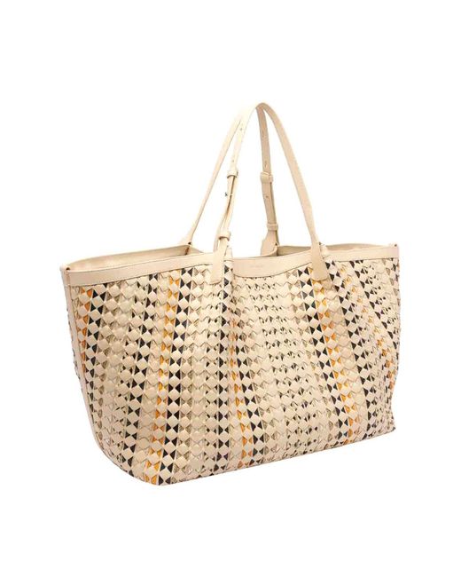 Serapian Natural Maxi Mosaico Secret Tote Bag
