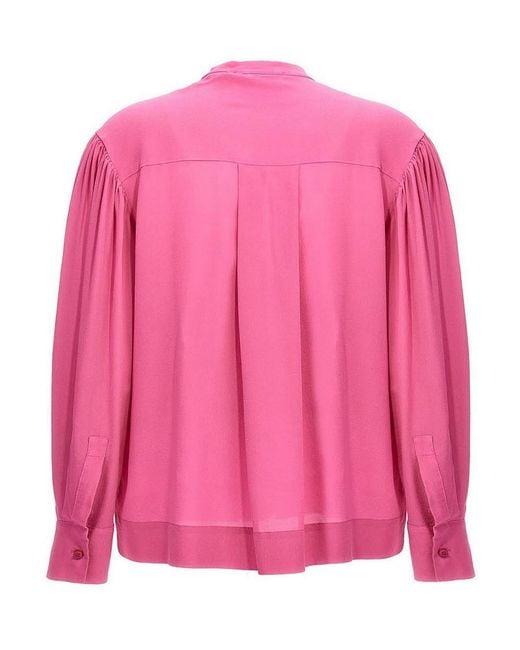 Nude Pink Silk Bloshirt