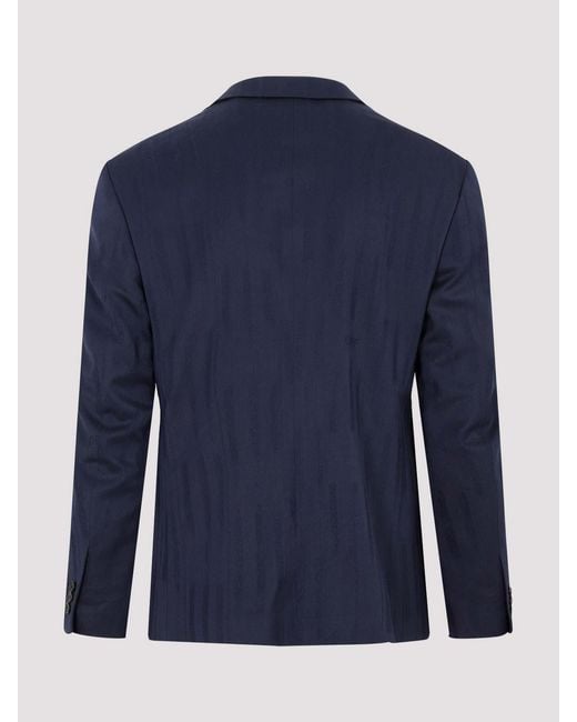 Off-White c/o Virgil Abloh Blue Shibori Relaxed Jacket for men