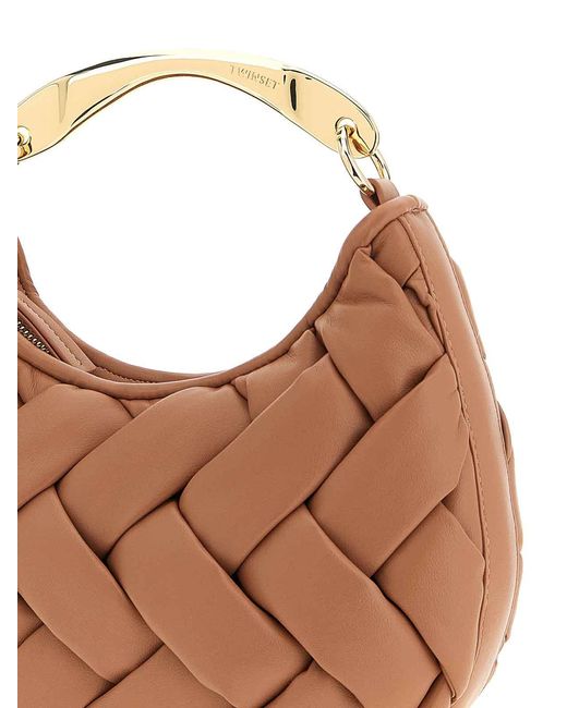 Twinset Brown Weaved Handbag