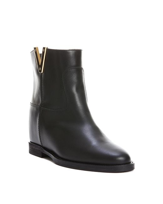 Via Roma 15 Black Slip-On Booties