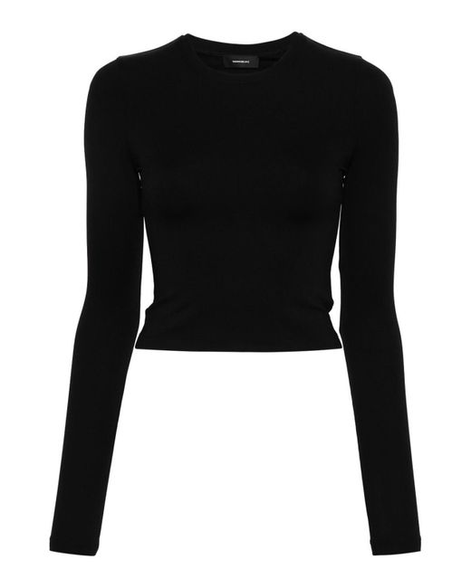 Wardrobe NYC Black Fitted Long Sleeve T-shirt