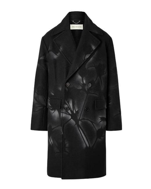Dries Van Noten Black Racos Long Coat for men