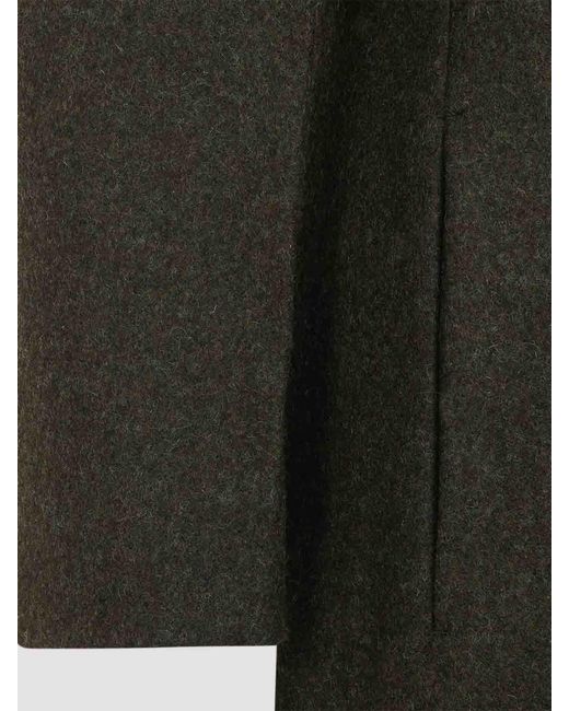 Jil Sander Black Slim Straight Knee-Lenght Coat