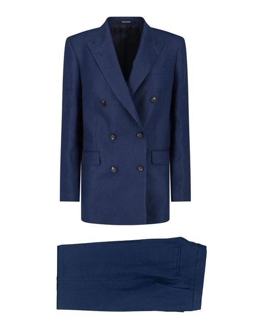 Tagliatore Blue Double-Breasted T Jasmine Suit