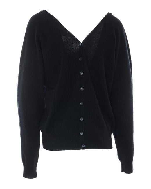 Lisa Yang Blue Jiana Cardigan With Buttons Closure